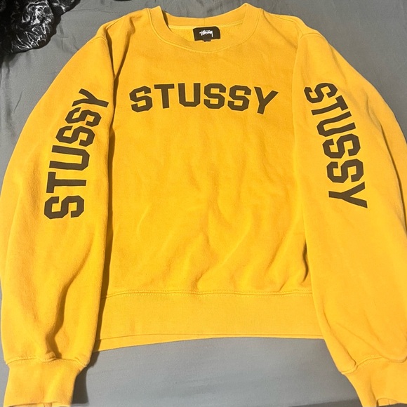 Stussy Yellow Sweatshirt - Picture 1 of 2